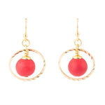 In The Loop Red Magnesite Earrings - Barse Jewelry