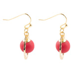 In The Loop Red Magnesite Earrings - Barse Jewelry