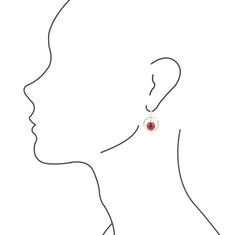 In The Loop Scarlet Jade Earrings - Barse Jewelry