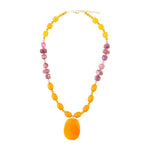 Iris Orange Agate Statement Necklace - Barse Jewelry