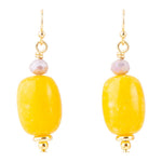 Iris Yellow Jade Drop Earrings - Barse Jewelry