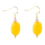 Iris Yellow Jade Drop Earrings - Barse Jewelry