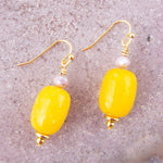 Iris Yellow Jade Drop Earrings - Barse Jewelry