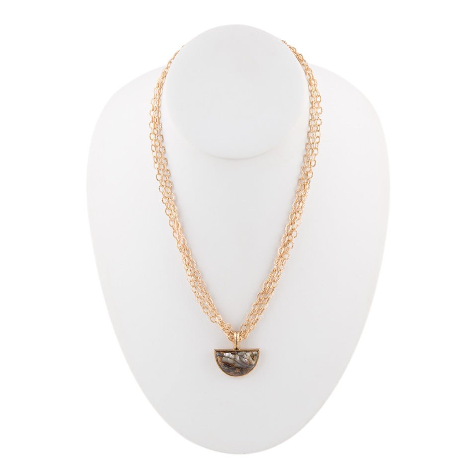 Iron Infused Abalone Necklace - Barse Jewelry