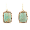 Jacquard Drop Turquoise Earrings - Barse Jewelry