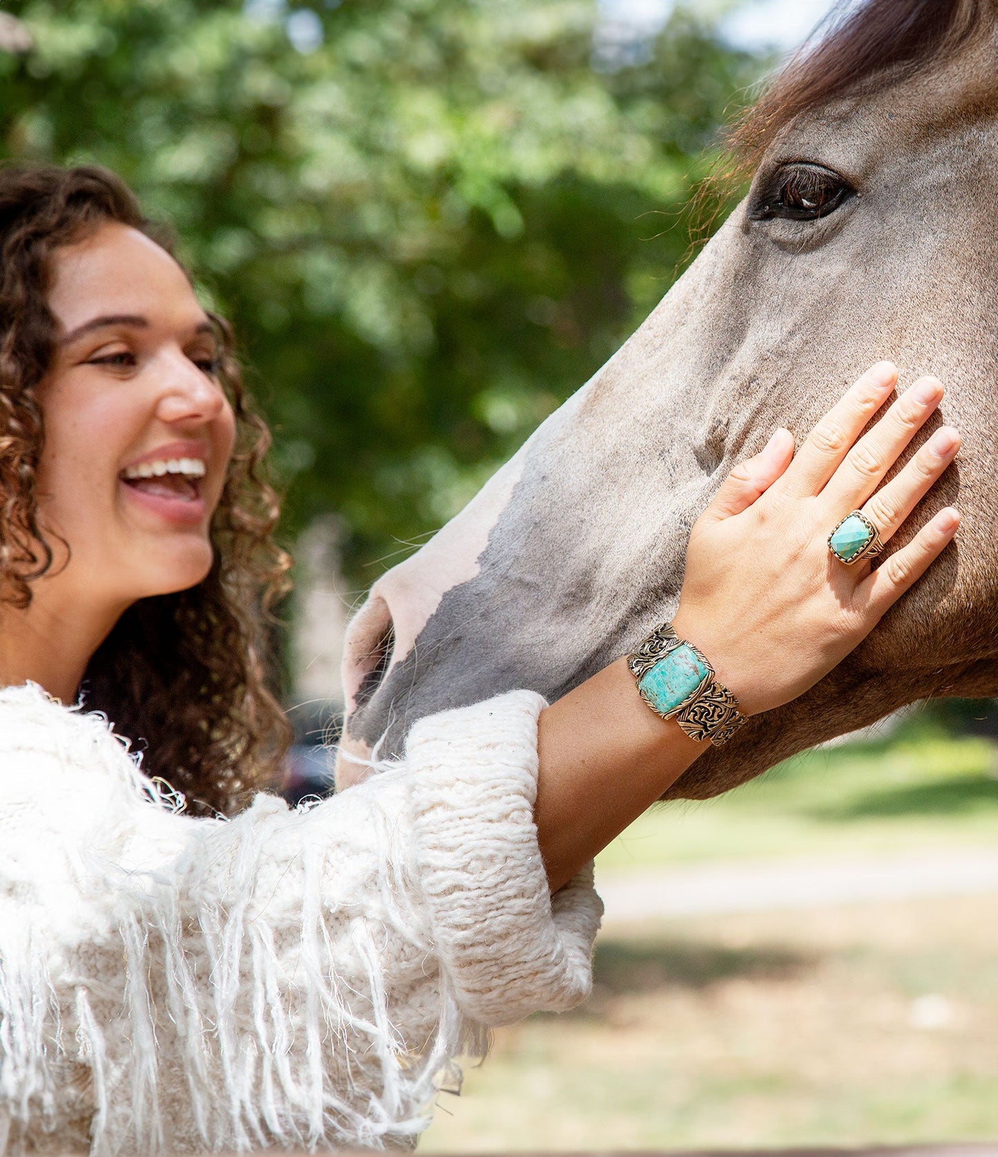 Jacquard Turquoise Solid Cuff Bracelet - Barse Jewelry