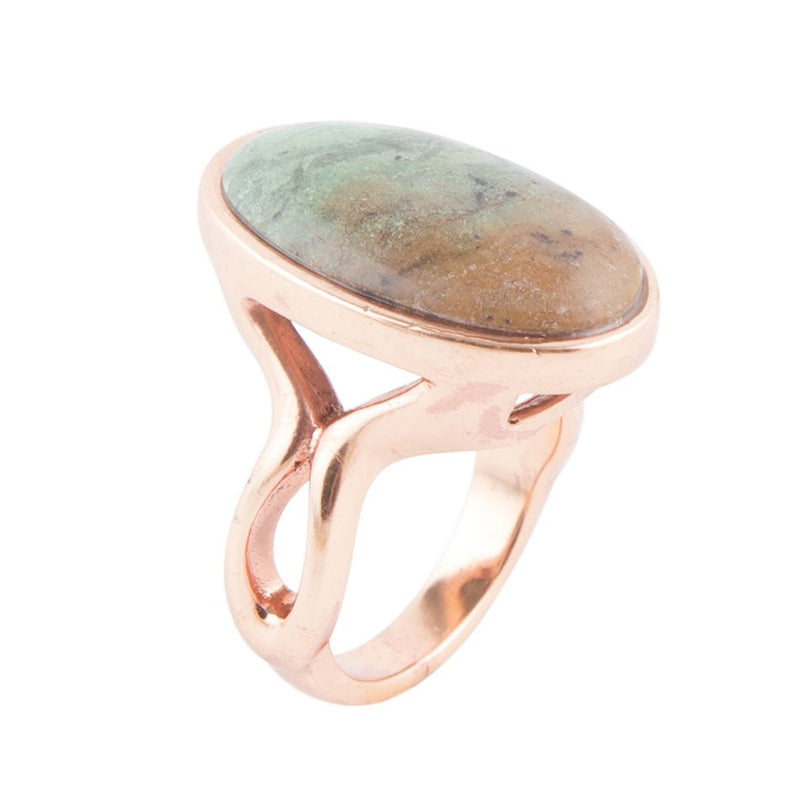 Jasper and Copper Oval Ring - Barse Jewelry