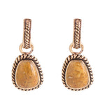 Jasper Roped Earrings - Bronze - Barse Jewelry