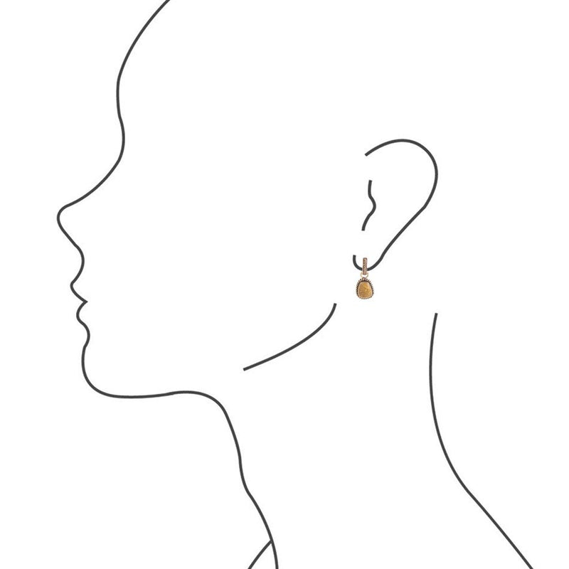 Jasper Roped Earrings - Bronze - Barse Jewelry