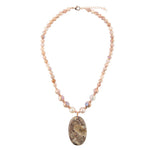 Jasper Slab in Pink Necklace - Barse Jewelry