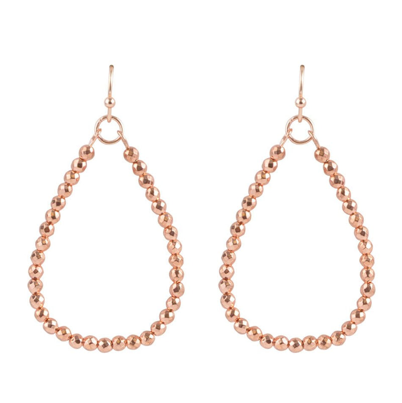 Joyful Copper Hematite Hoop Earring - Barse Jewelry
