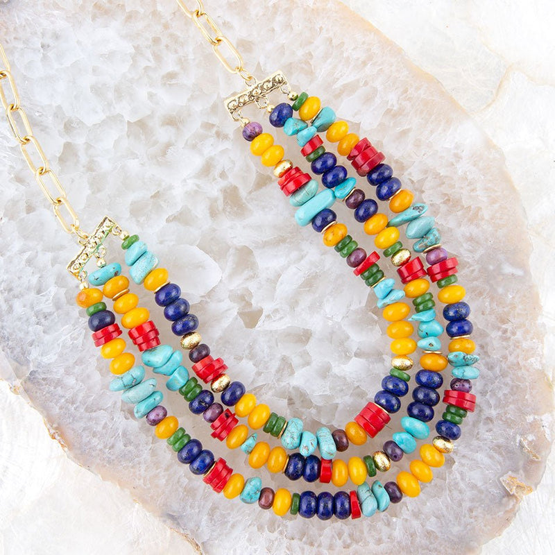 Juicy Multi-Stone Statement Necklace - Barse Jewelry