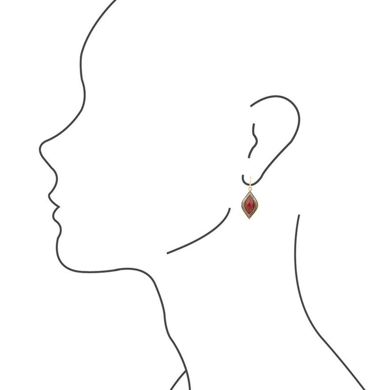 Julia Earring- Faceted Raspberry Quartz - Barse Jewelry