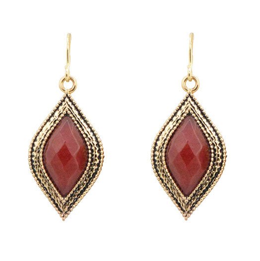 Julia Earring- Faceted Raspberry Quartz - Barse Jewelry