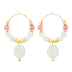 Just Peachy Mint Quartz Loop Earrings - Barse Jewelry