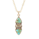 Labradorite and Turquoise Pendant Necklace - Barse Jewelry