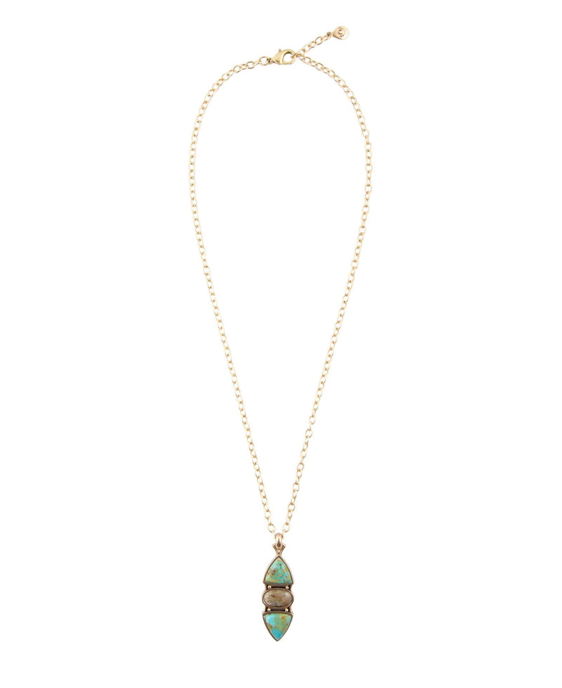 Labradorite and Turquoise Pendant Necklace - Barse Jewelry