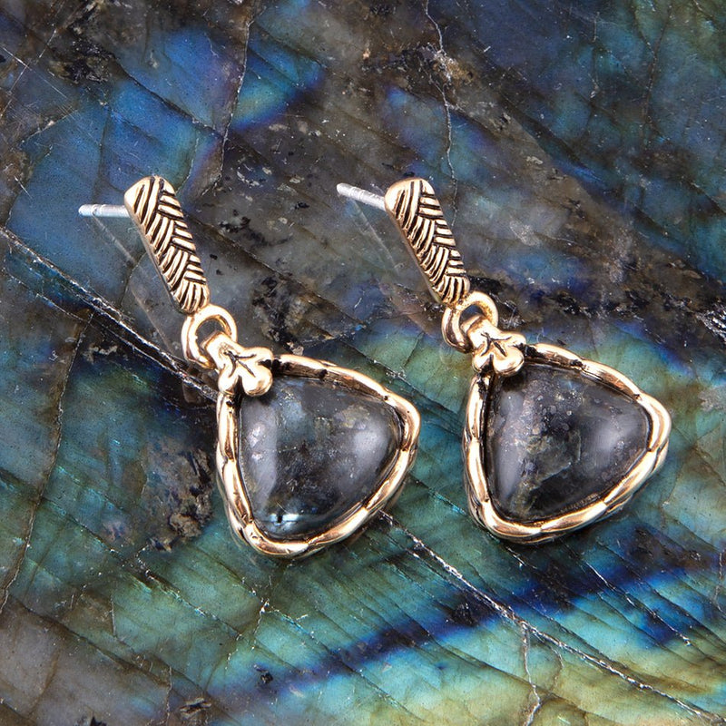 Labradorite Post Earrings - Barse Jewelry