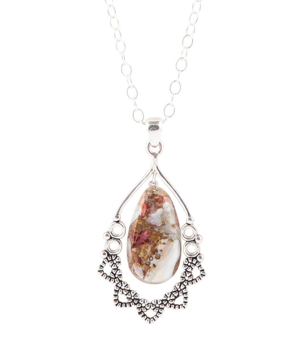 Lace Purple Matrix Pendant Necklace - Barse Jewelry