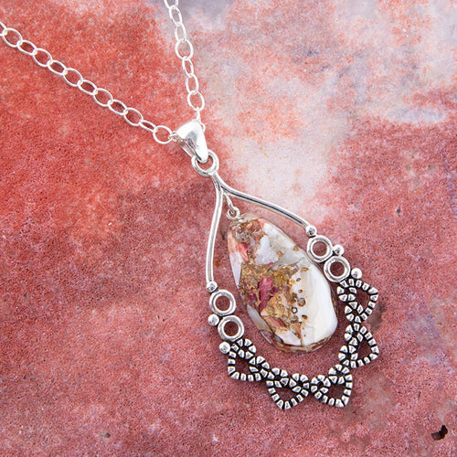 Lace Purple Matrix Pendant Necklace - Barse Jewelry