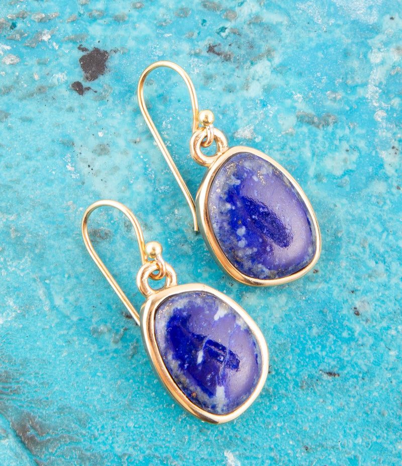 Lapis and Bronze Earrings - Barse Jewelry