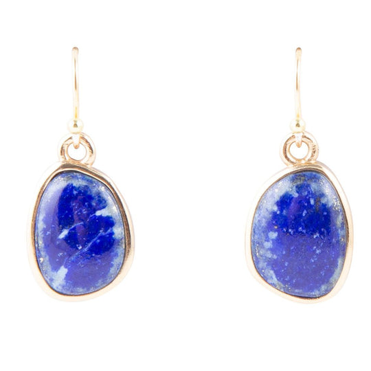 Lapis and Bronze Earrings