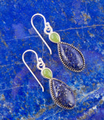 Lapis and Canadian Jade Drop Earrings - Barse Jewelry