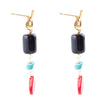 Lapis and Coral Post Drop Earrings - Barse Jewelry