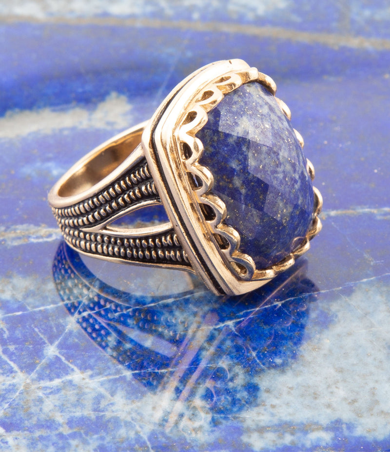 Lapis Cocktail Ring - Barse Jewelry