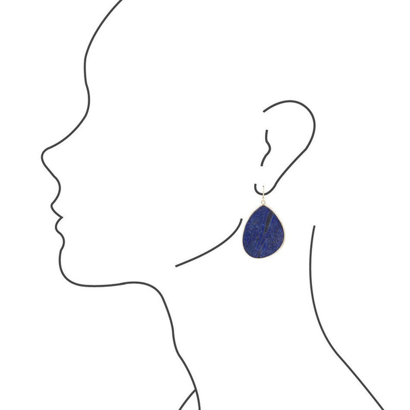 Lapis Slab Drop Earrings - Barse Jewelry