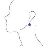 Lapis Teardrop Post Earring - Barse Jewelry