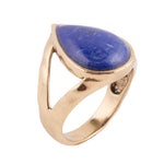 Lapis Teardrop Ring - Bronze - Barse Jewelry