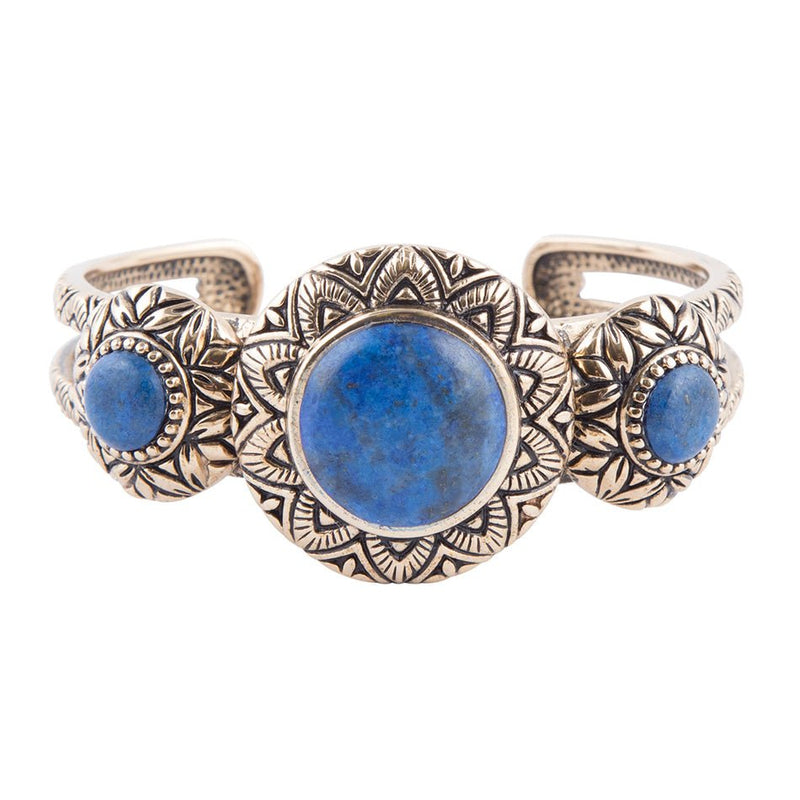 Lapis Trifecta Cruff Bracelet - Barse Jewelry