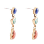 Lapis, Turquoise and Orange Earrings - Barse Jewelry