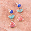 Lapis, Turquoise and Orange Earrings - Barse Jewelry