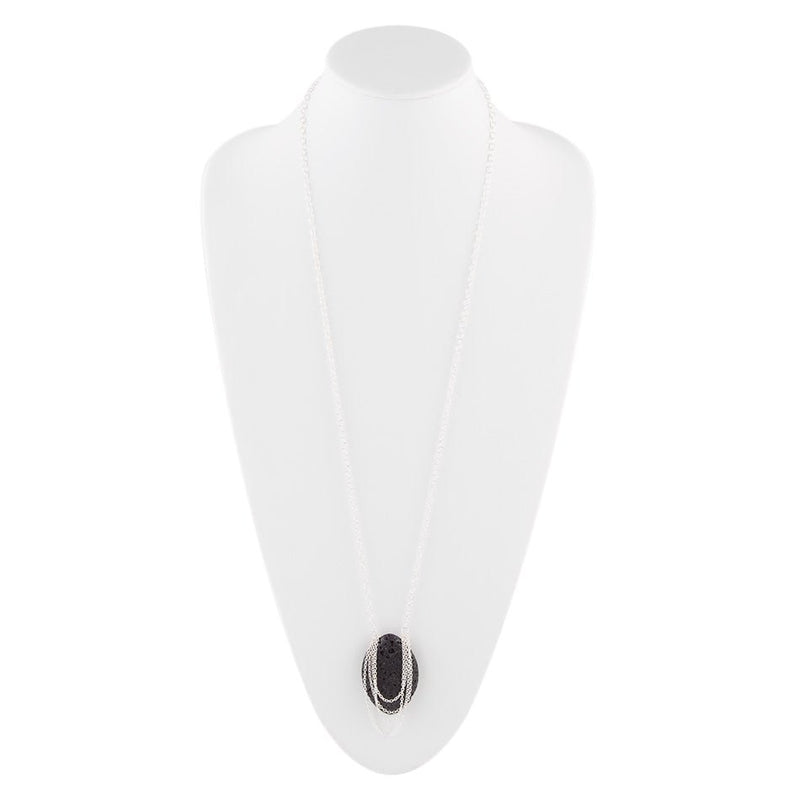 Lava Rock and Sterling Silver Necklace - Barse Jewelry