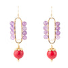 Le Rouge Amethyst and Red Magnesite Earrings - Barse Jewelry
