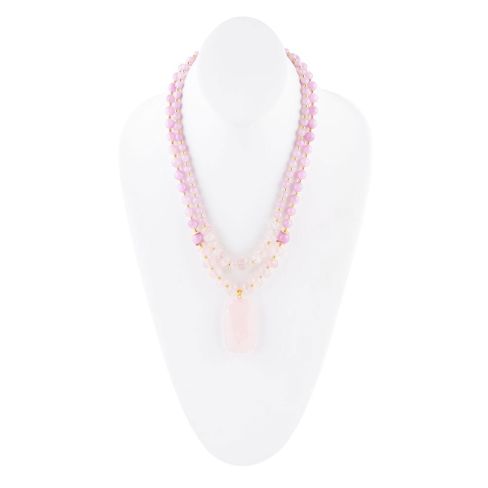 Lilac Jade Statement Necklace - Barse Jewelry