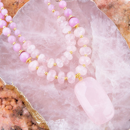Lilac Jade Statement Necklace - Barse Jewelry