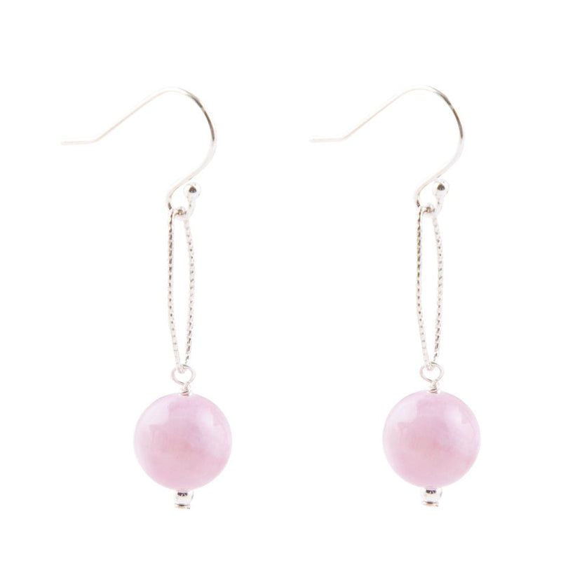 Lilac Jade Sterling Drop Earrings - Barse Jewelry