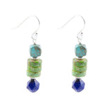 Lime Spritz Lapis and Turquoise Drop Earrings - Barse Jewelry