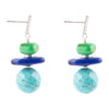 Lime Spritz Turquoise and Lapis Post Earrings - Barse Jewelry