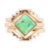 Lime Turquoise Aztec Ring Set - Barse Jewelry
