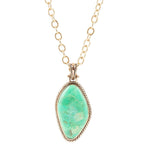 Lime Turquoise Boulder Pendant Necklace - Barse Jewelry