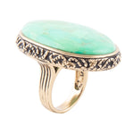 Lime Turquoise Platter Statement Ring - Barse Jewelry