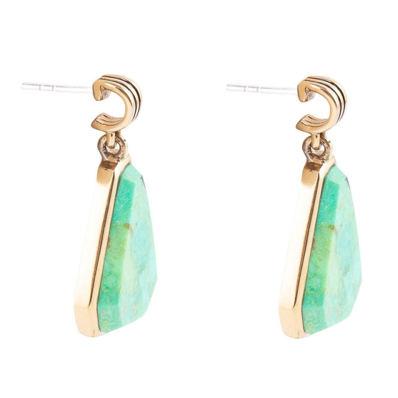 Lime Turquoise Statement Post Earring - Barse Jewelry
