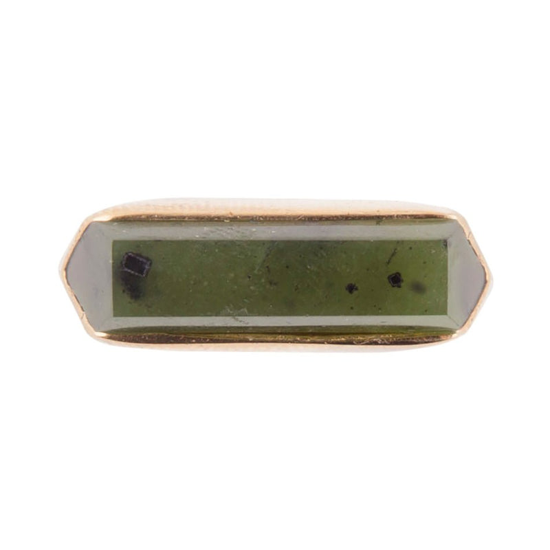 Linear Ring - Dark Canadian Jade - Barse Jewelry