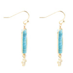 Little Bit Turquoise Cross Earrings - Barse Jewelry