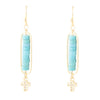 Little Bit Turquoise Cross Earrings - Barse Jewelry