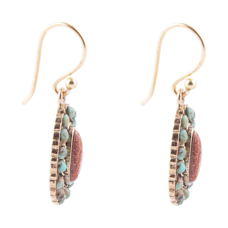 Little Sedona Turquoise and Goldstone Earring - Barse Jewelry